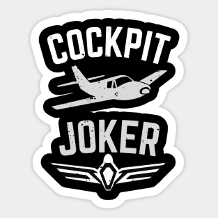 Cockpit Joker Pilot Airplane Aviator Flying Fun Sticker